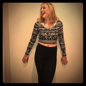 Long sleeved crop top